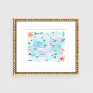 Bermuda Map Art Print, Bermuda Art, Bermuda Art Print, Bermuda Map Wall Art, Bermuda Gift, Bermuda Coastal Wall Art Decor
