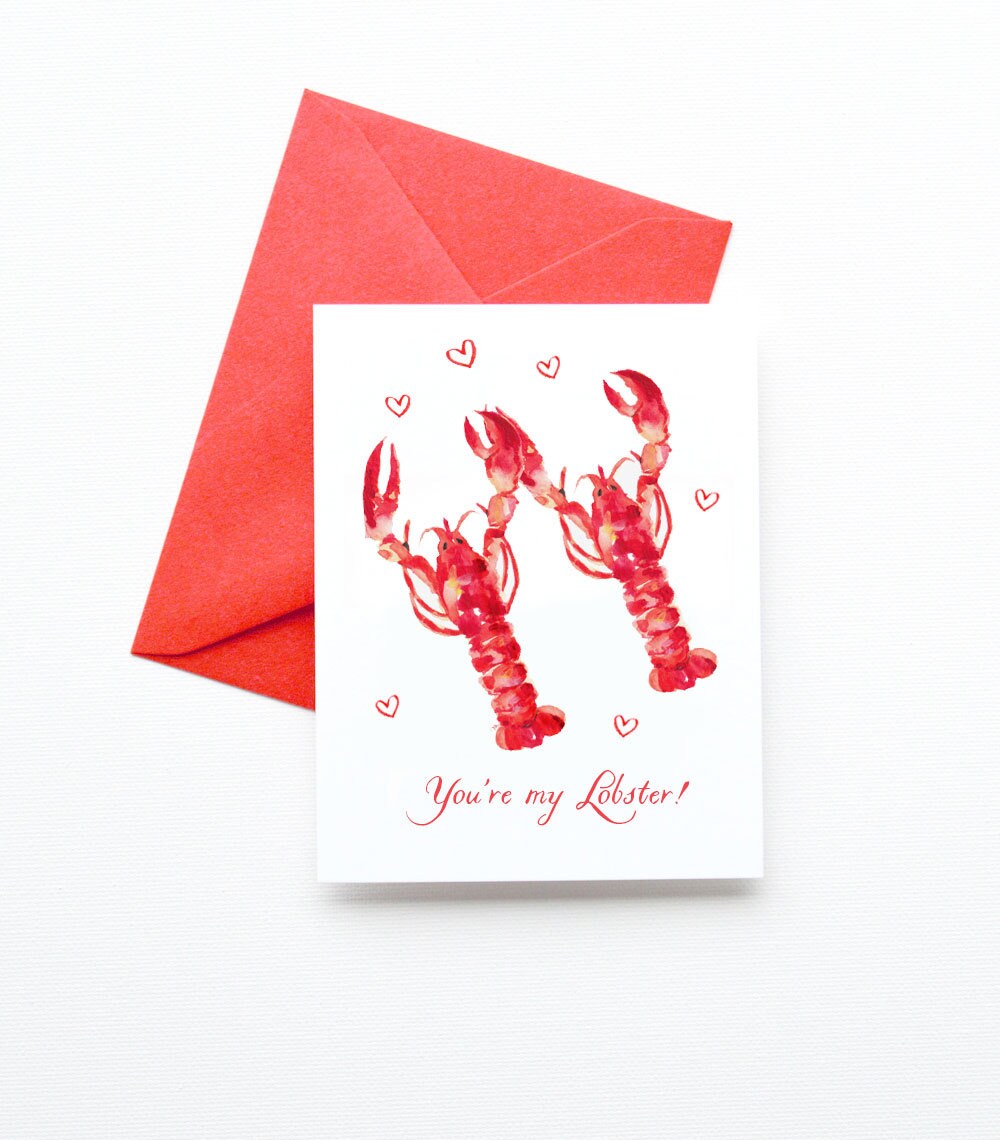 You're My Lobster Card Friends Lobster Card Lobster | Etsy