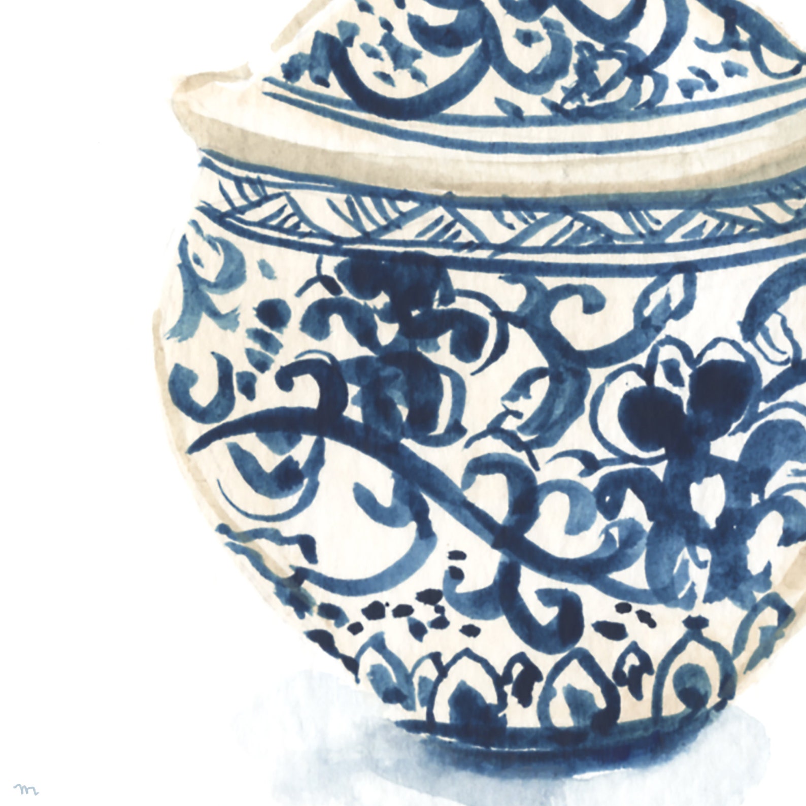 Ginger Jars Watercolor Paintings Ginger Jar Art Print Set of Etsy