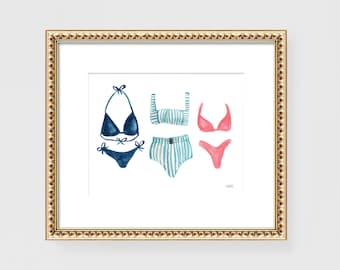 Bathing Suit Art - Etsy