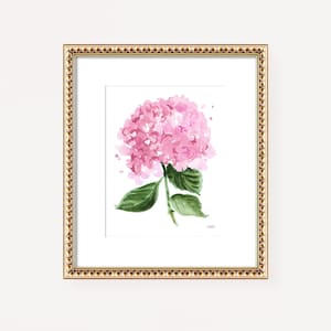 HYDRANGEA Print, Hydrangea Art Print, Hydrangea Painting, Watercolor Floral Painting, Hydrangea Wall Art, Hydrangea Floral Decor, Flower Art