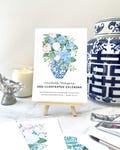 2026 Mini Calendar Ginger Jars by Illustrator Michelle Mospens, Cute Grandmillennial Watercolor Art, Desk Calendar, Preppy Hostess Gift