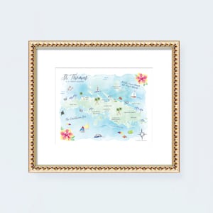 St. Thomas Map Print, St. Thomas U. S. Virgin Islands Print, St. Thomas Wall Art, Map Print, Map Art, St. Thomas Print, Travel Map