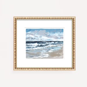 Tranquil Tides Ocean Print: Beach Seascape Watercolor Art