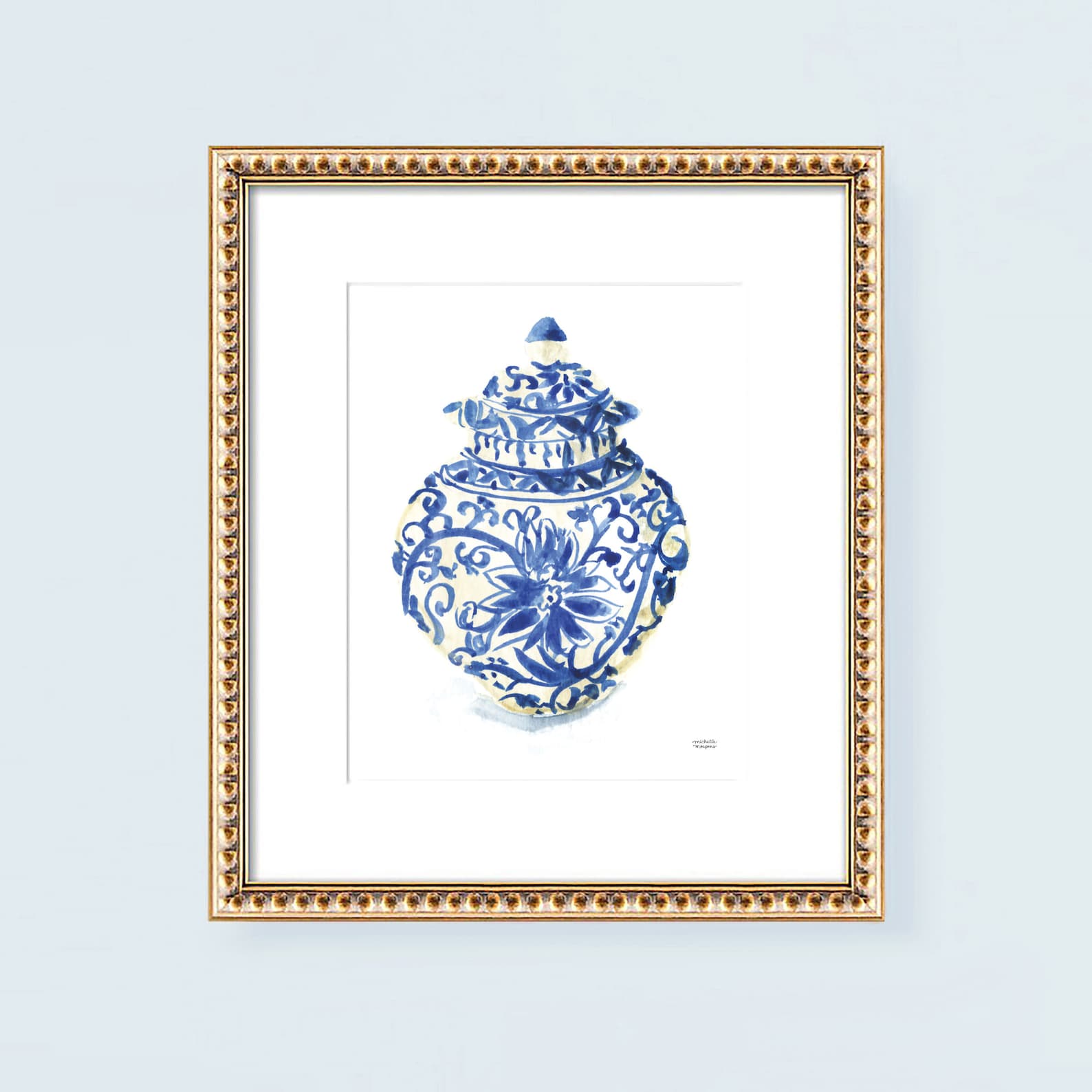 Ginger Jars Watercolor Paintings Ginger Jar Art Print Set of Etsy