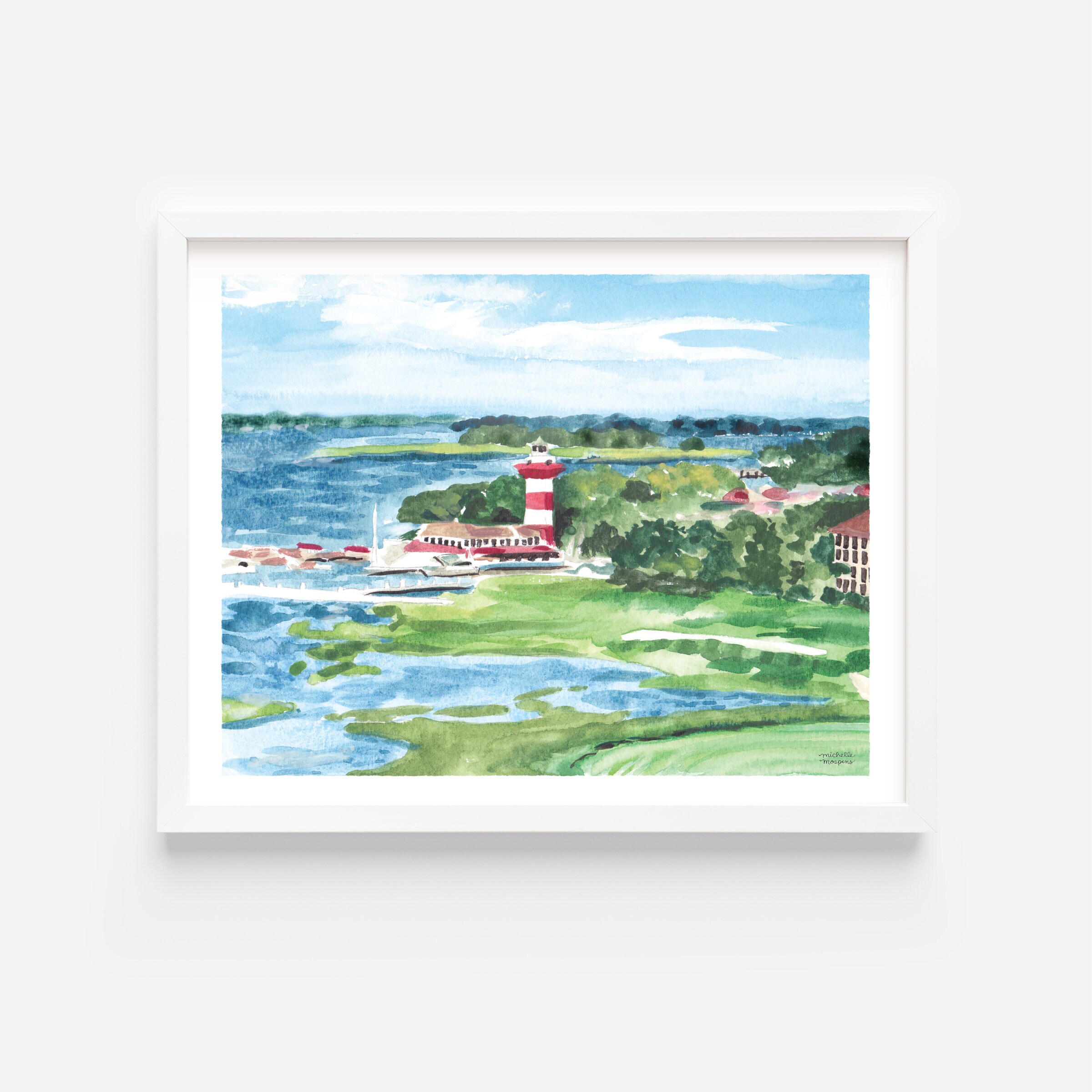 Hilton Head Art Watercolor Painting Hilton Head Island Print Etsy