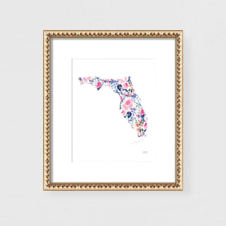 Florida Art Florida Wall Art Florida Art Print Florida Etsy