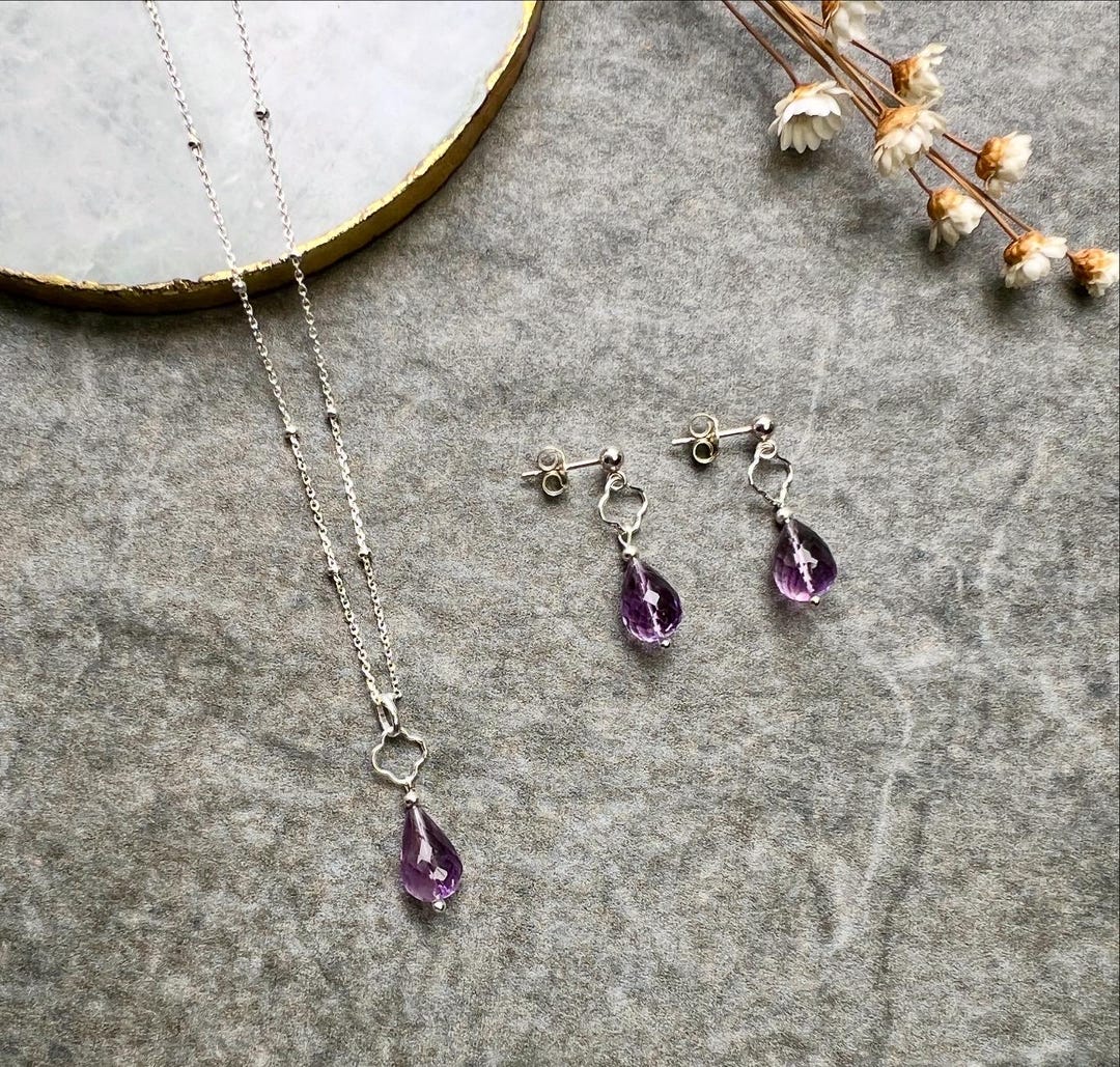 Stunning Amethyst Jewellery Set, Sterling Silver Jewellery, Amethyst ...