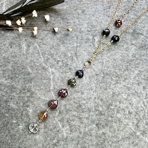 Stunning Multi Tourmaline necklace, 14k gold filled necklace, Gemstone necklace, Tourmaline necklace, Tourmaline jewellery, Gift
