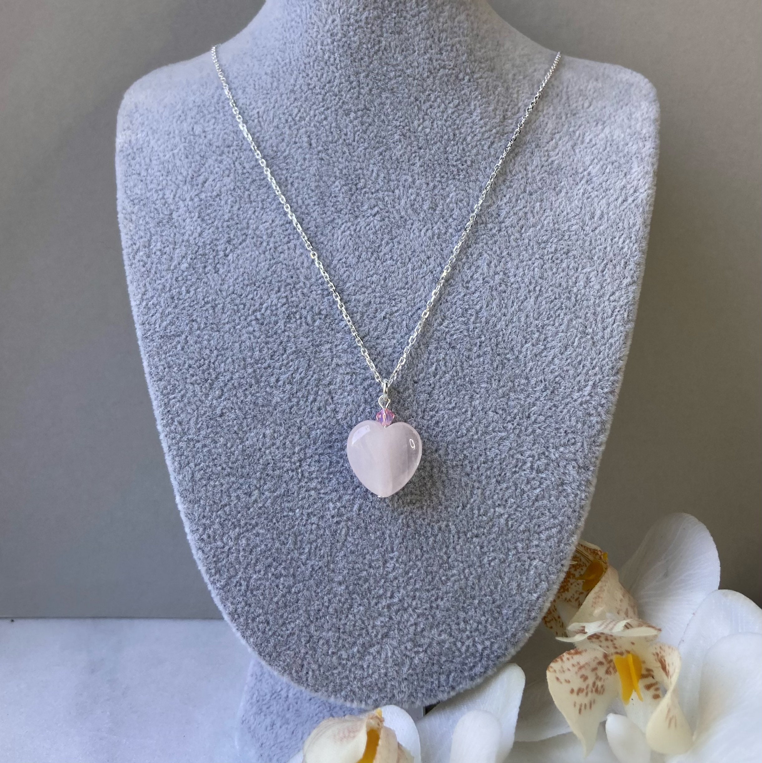 Valentine Necklace - Rose Quartz