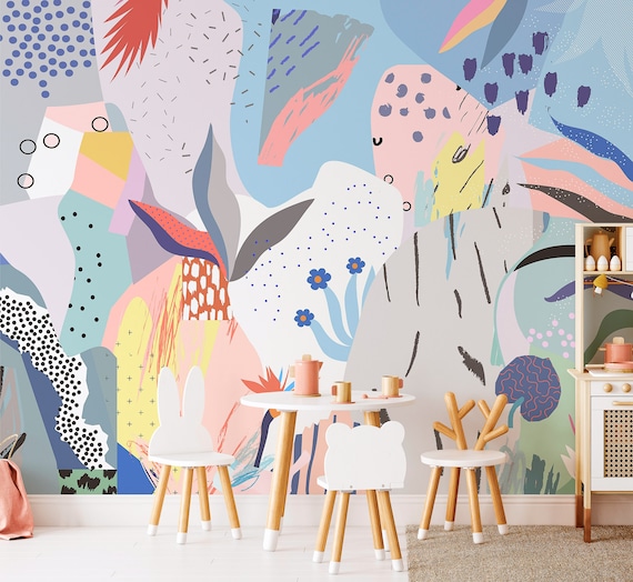Kids Playroom Wallpaper Peel and Stick Nursery Wallpaper