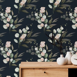 Blossom Flowers on Branches Wallpaper | Botanical Floral Removable Wallpaper For Living Room, Bedroom, Restaurants - Friendly Wall Decor
