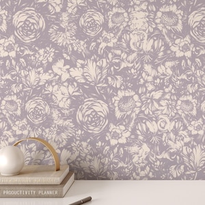 Summer Peel and Stick Removable Wallpaper, Vintage Floral Pattern Wall Art for Bedroom Decor, Nature Inspired Wallpaper, Bedroom Wall Decor