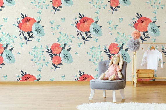 Buy Watercolor Spring Pattern Non-PVC Self-Adhesive Peel & Stick Vinyl Wallpaper  Roll Cover 36 sq.ft. Area Online in India at Best Price - Modern WallPaper  - Wall Arts - Home Decor 