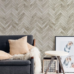 Father’s Day Gift Wallpaper, Peel and Stick Self-Adhesive Wallpaper, Rustic Wood Geometric Pattern Wall Art for Living Room Decor, Removable