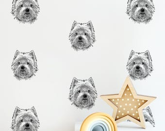 Dog Face Wallpaper, Peel and Stick Wall Mural, Kids Room Decor