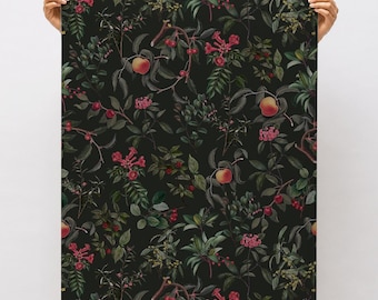 Dark Academia Wallpaper Peel and Stick Wall Paper Maximalist Wall Paper Dark Botanical Moody Wallpaper Victorian Wall Decor for Bedroom Wall