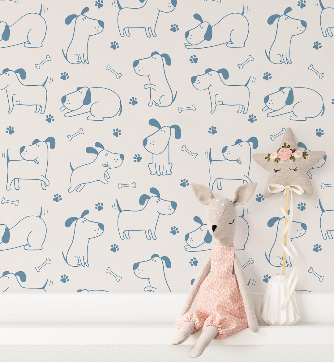 Dog Peel And Stick Wallpapernull