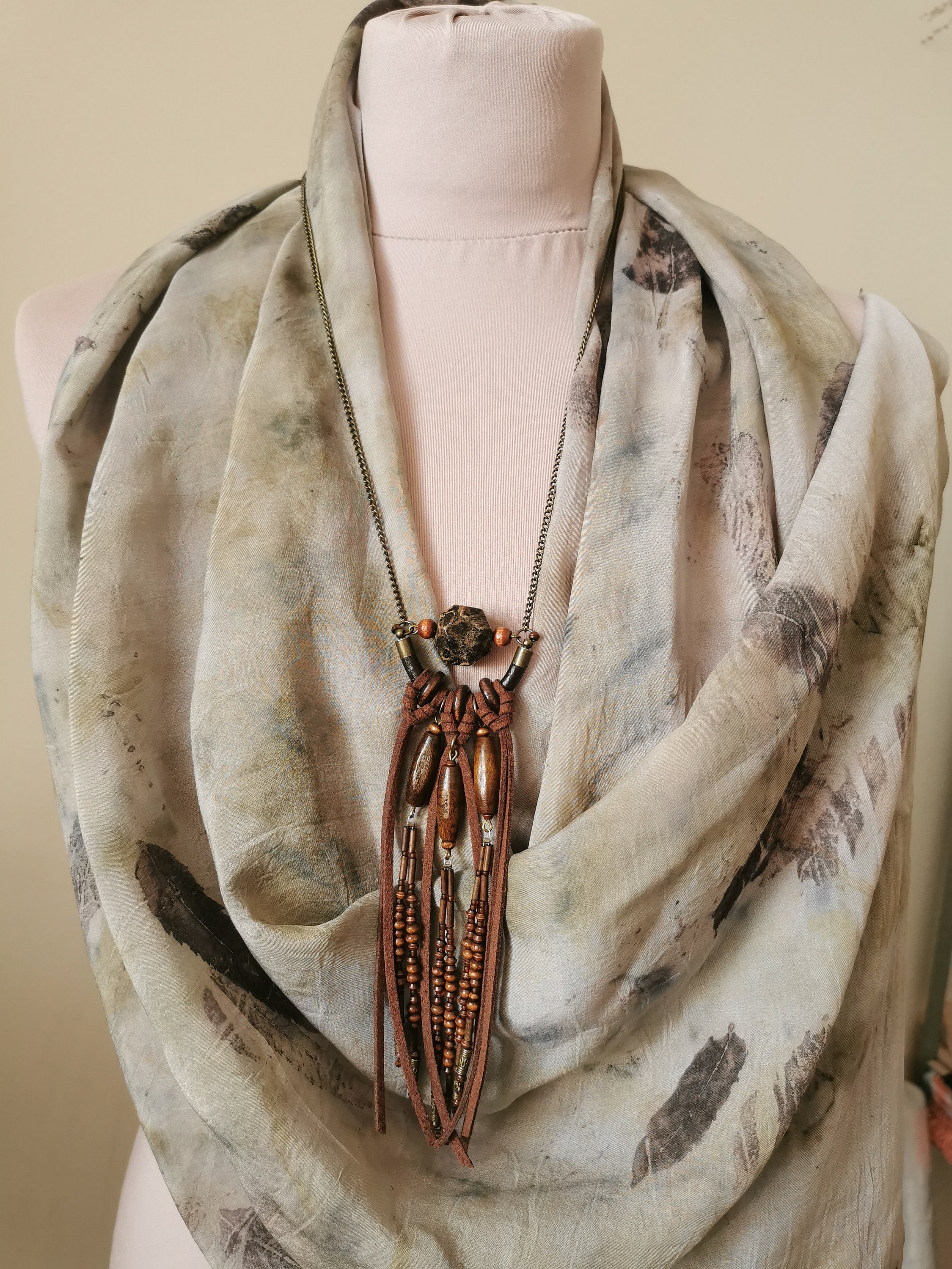 Women Jewelry Long Sweater Necklace Thread Tassel Fan Pendant Leather Cord Boho Women Jewelry Long Sweater Necklace Thread Tassel Fan Pendant Leather Cord Boho