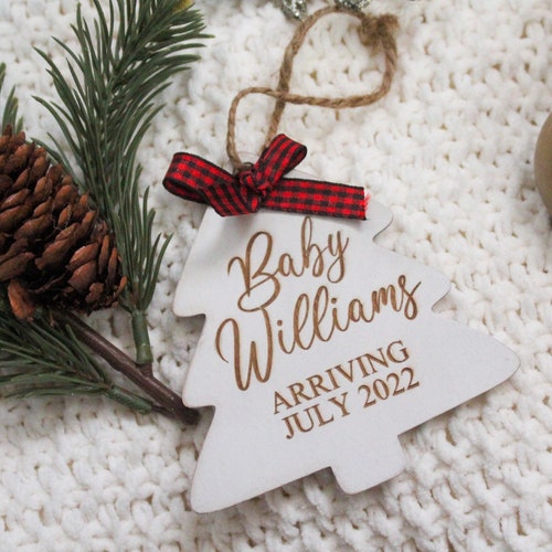 Christmas Pregnancy Announcement Ornament. Christmas Tree Etsy