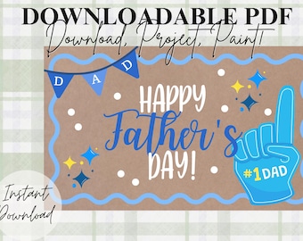 Father's Day Banner Template Digital Download for Painting or Printing