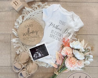 Mother's Day Pregnancy Announcement: Baby Reveal Social Media Template (Digital Download)