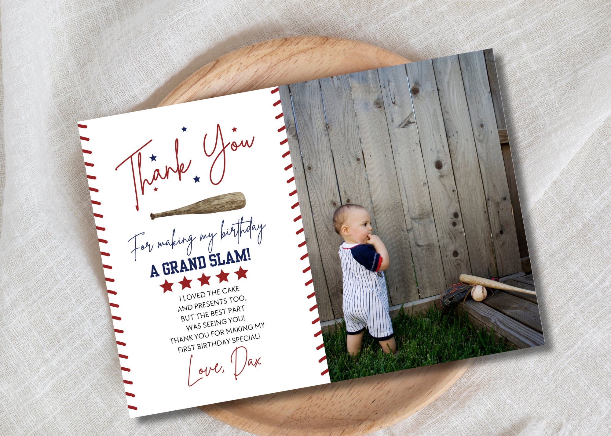 Baseball Birthday Thank You Card: Rookie of the Year (digital) - Etsy ...