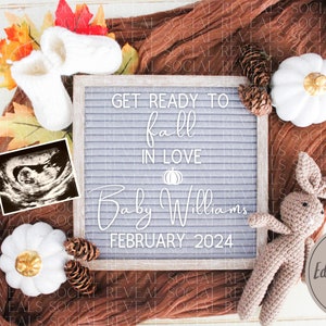 Digital Pregnancy Announcement for Social Media. Editable Fall Pregnancy Announcement. Thanksgiving Pregnancy Announcement.