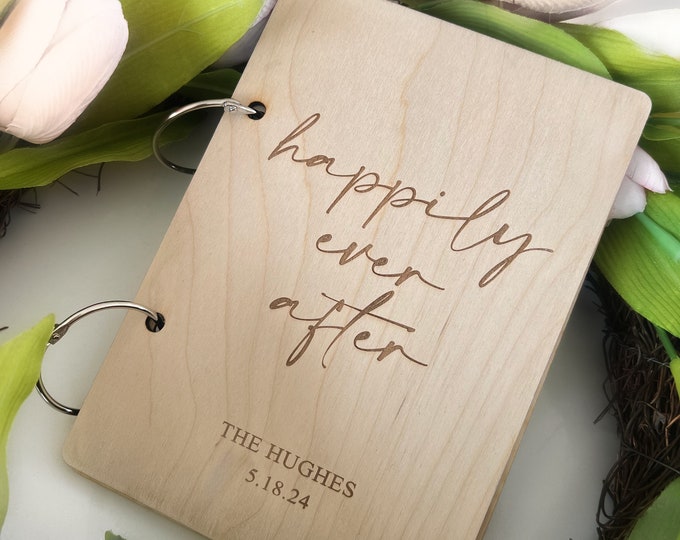 Wooden Wedding Card Holder: Keepsake Photo Album