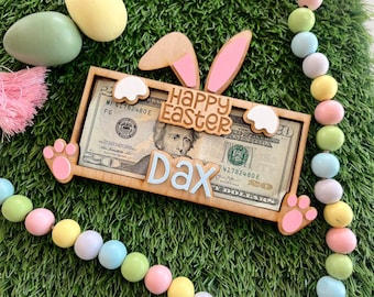 Bunny Easter Money Holder: Acrylic Easter Basket Gift for Kid