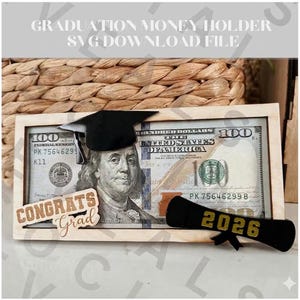 Graduation Money Holder SVG File: Laser Cut Congrats Grad Gift (digital ...