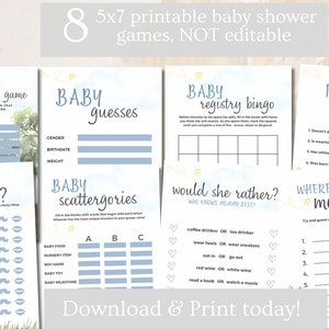 Baby Shower Peter Rabbit Spiele Bundle. Hase Sofort Download Spiele für Neutral Baby Shower. Digitales Spielpaket. Druckbar.