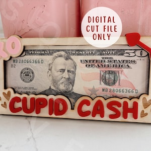 Valentine Money Holder Digital File Valentines Day Cutout For Laser Valentine Gift