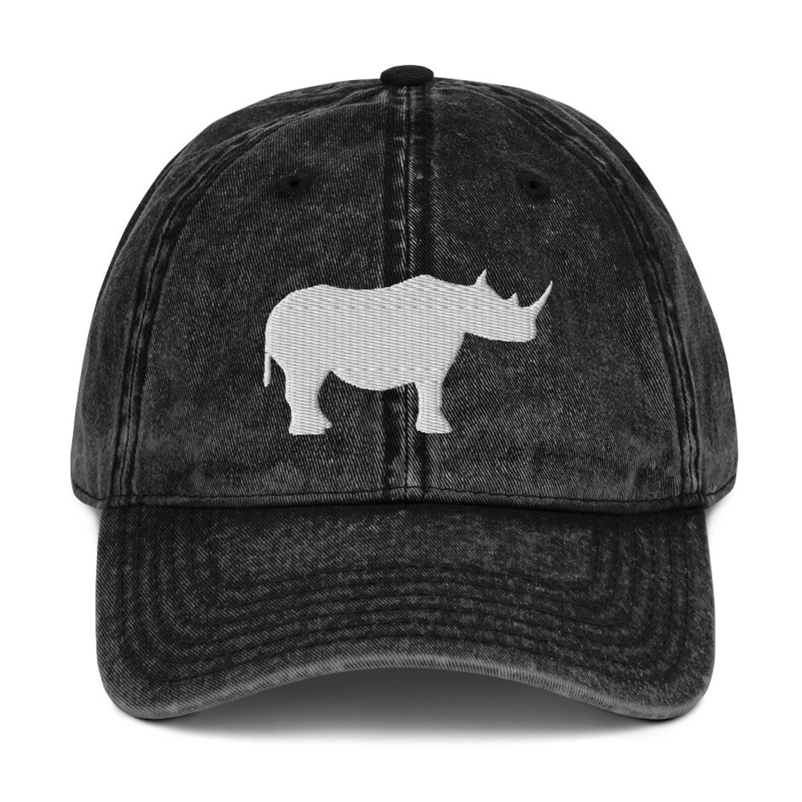 Rhino Embroidered Vintage Twill Cap Rhino Gifts Rhino Hats - Etsy
