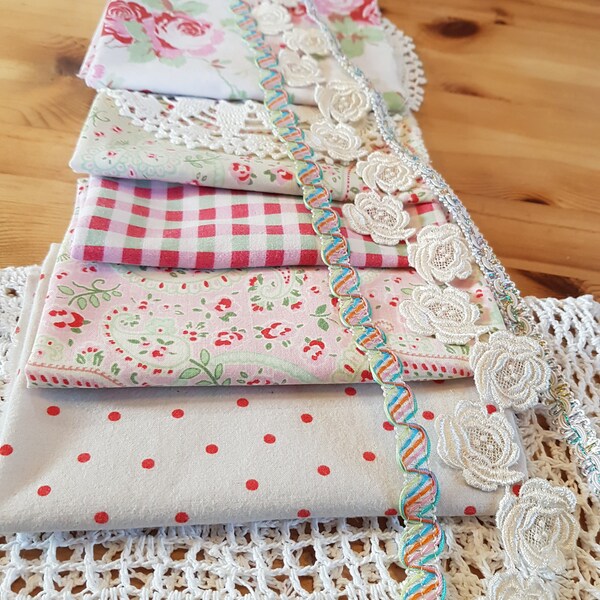 ROSALI, CATH KIDSTON, piece for crafts, sewing,patchwork , arts,  remnants, scraps, fabrics bundle