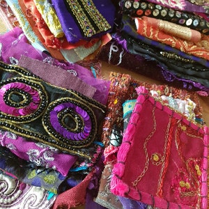 CRAZY PATCHWORK, 40 Teile, Stoffpaket, Stickerei, Stoffpaket, Stoffreste, Patchwork, langsamer Stich, Quilten, Basteln