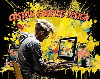 Hire a Graphic Designer, Custom Graphic Designer, Custom Birthday Poster Design, Custom Menu Design, Custom Portrait or Canvas Design