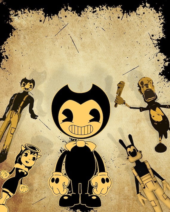 Bendy Ink Machine Themed Birthday Poster 16 X 20 40x50cm 