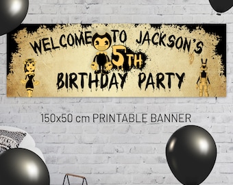 Bendy Ink Machine Themed Birthday Poster 16 X 20 40x50cm -  Israel