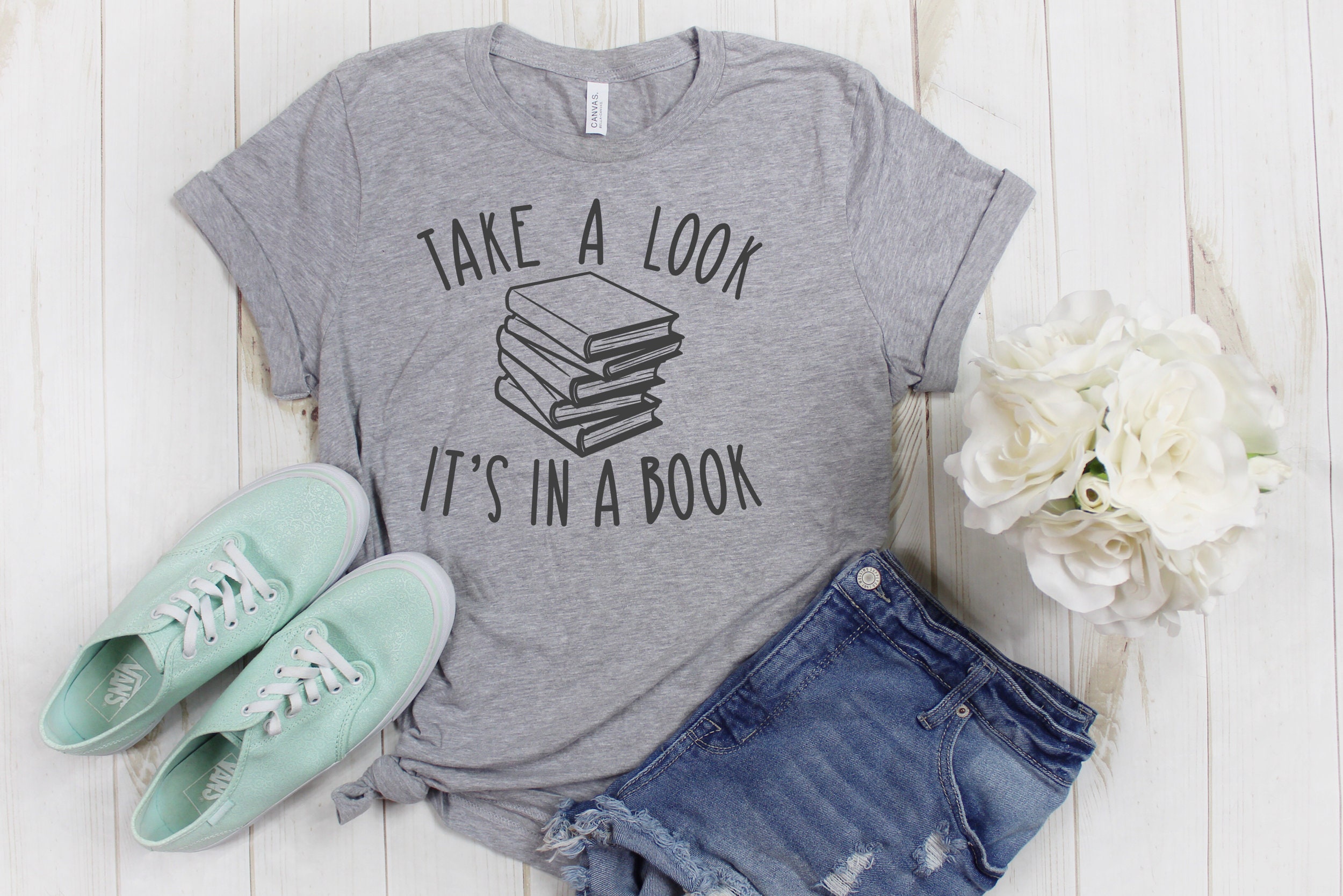 Take A Look It's in A Book Tshirt Etsy