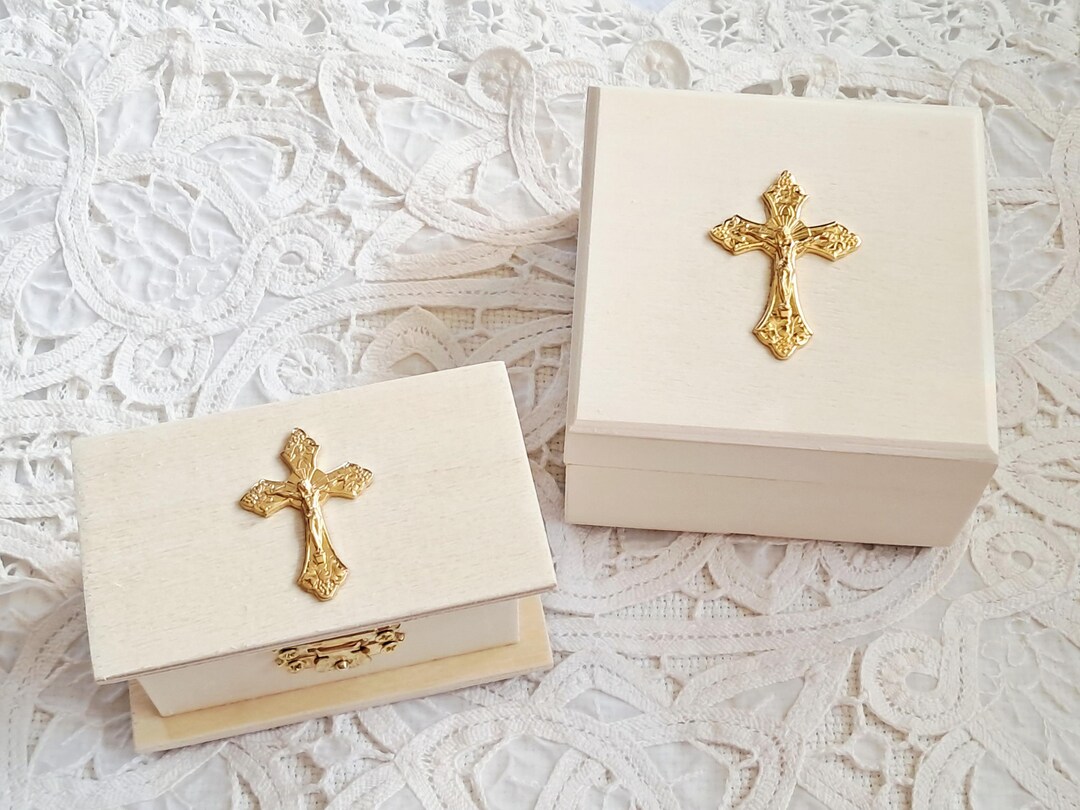 Raw Natural Wood Lined Hinged Rosary Box 2 Sizes - Etsy