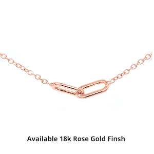 Collier simple et délicat en or rose 18 carats, cadeau délicat pour les demoiselles d&#39;honneur, collier minimaliste simple 18 carats