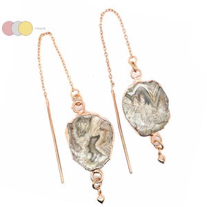 Crazy Lace Threader Earrings with Crystal Drop, Modern Dangle Earrings, Chic Jewelry, Gift for Her, Stylish Statement