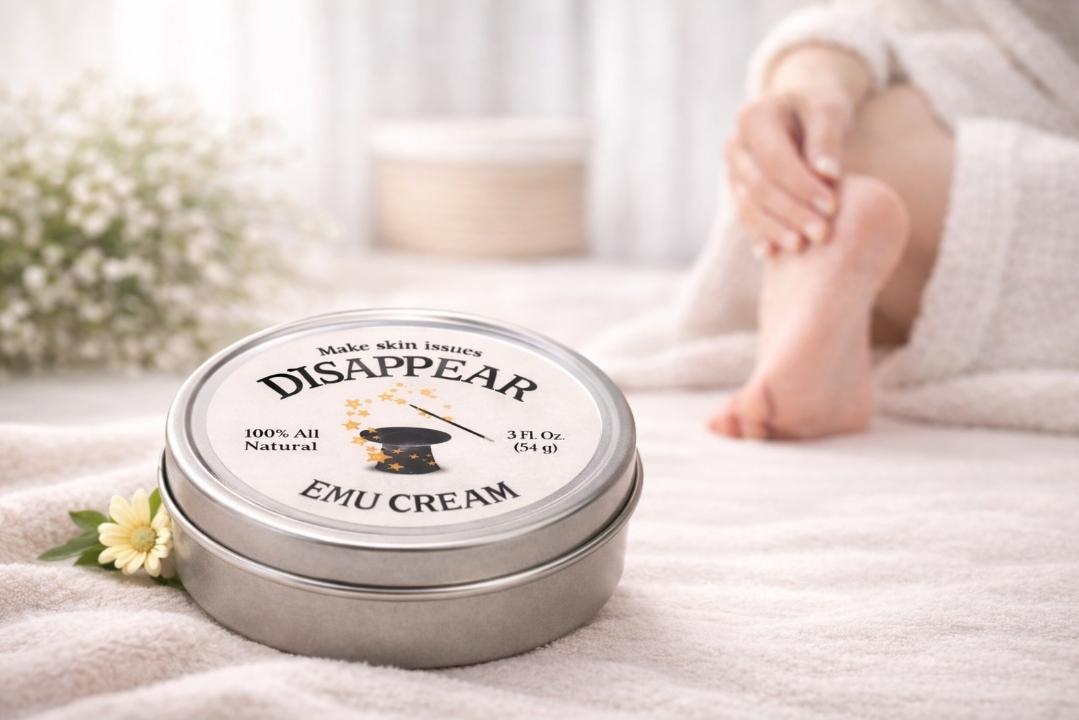 Emu Oil Heel Cream - Deep Moisture for Dry, Rough Feet (3oz)