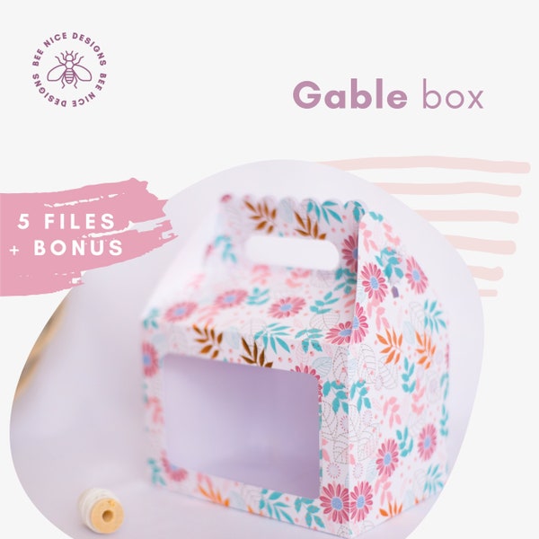 Gable Box für Geschenke Vorlage - 5 Dateien