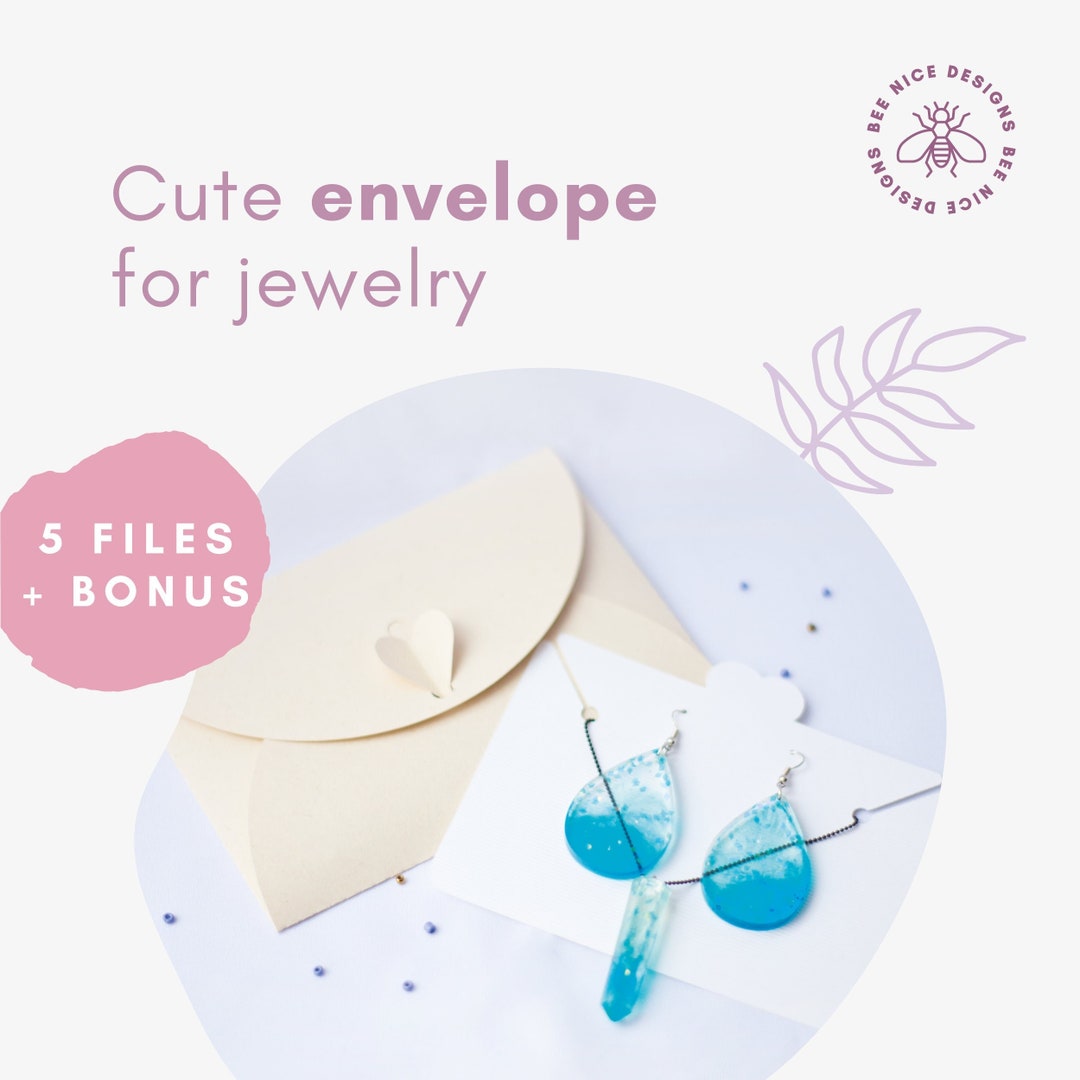 Cute Envelope for Jewelry Template 5 Files Etsy