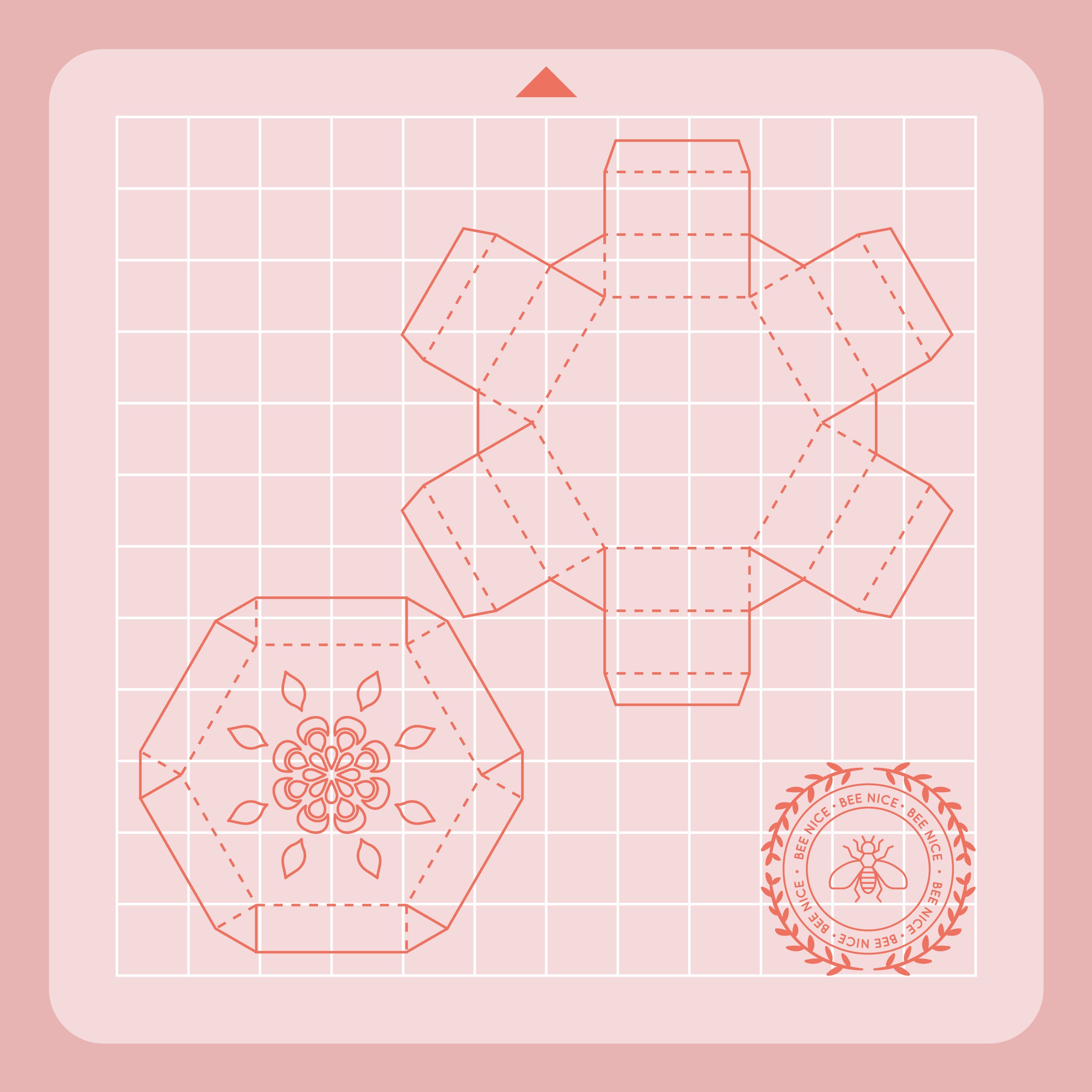 Cute hexagon box template SVG File Etsy