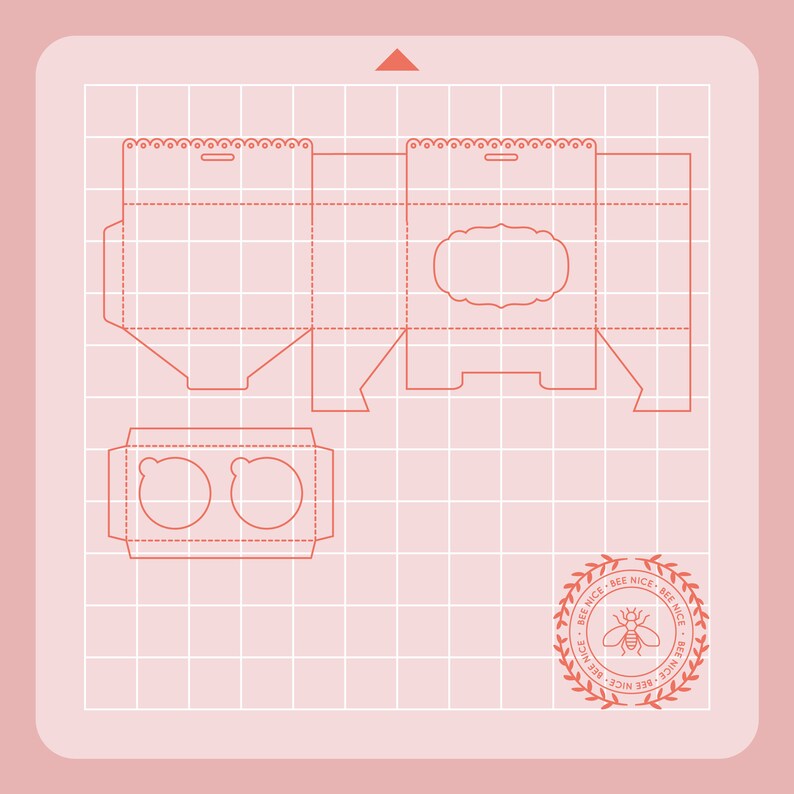 Cupcakes box template SVG File Etsy