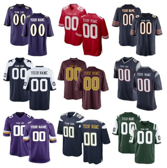 Premium Custom Pro Football Jersey Personalized With Your Etsy