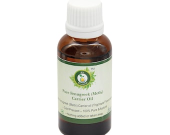 Fenugreek Oil Pure Fenugreek Carrier Oil Trigonella Foenumgraecum 100% Pure and Natural Cold Pressed Methi Oil For Hair By R V Essential